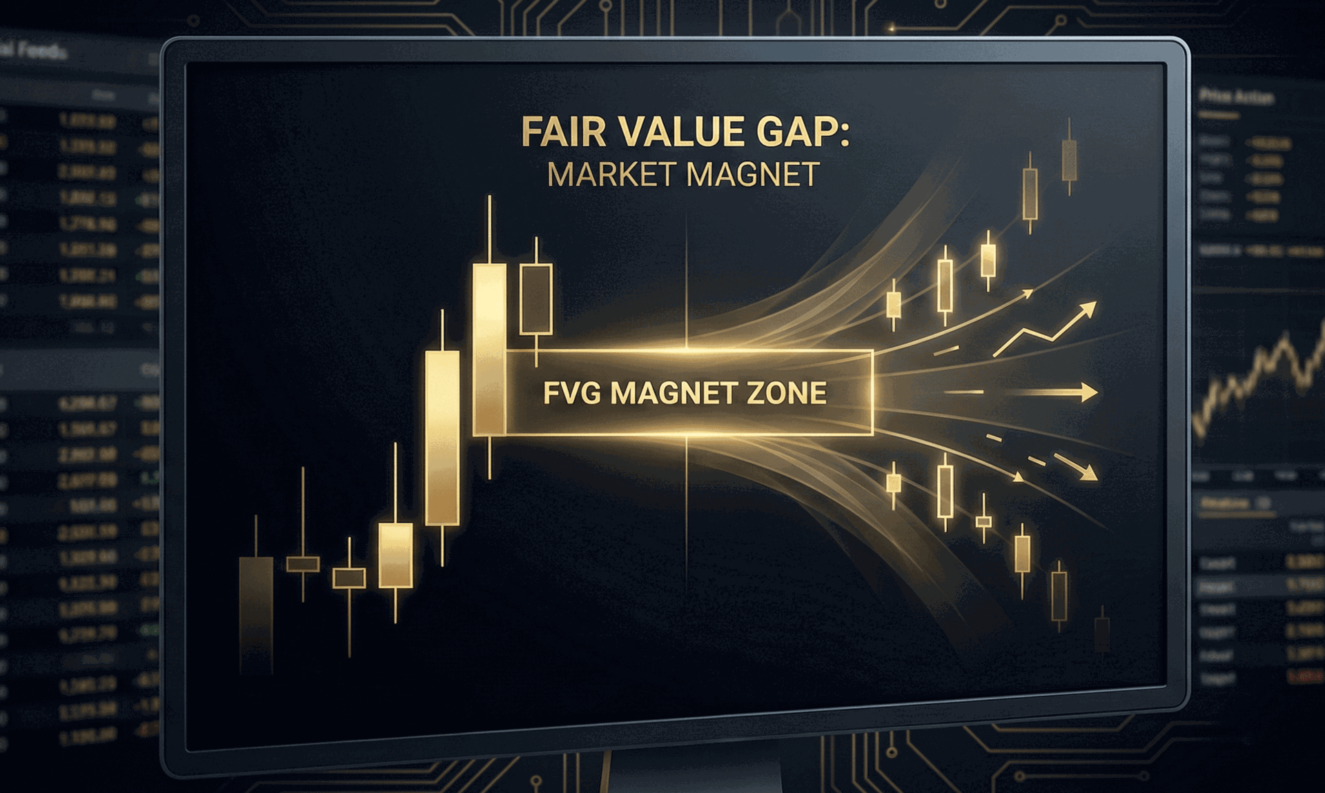 Fair Value Gap (FVG) 3-Candle Trading Pattern with Magnetic Retest Zones